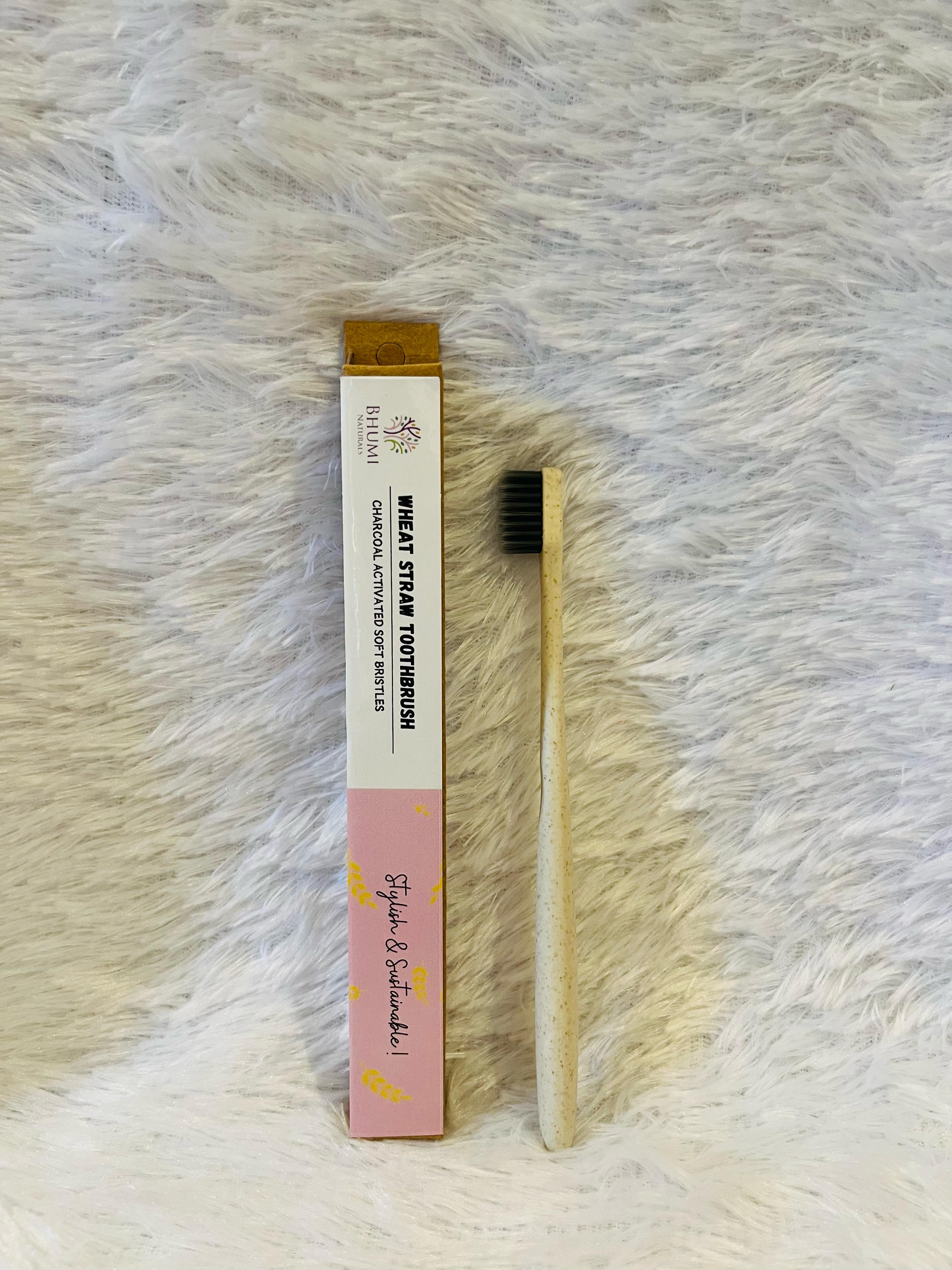 Wheat Straw Tooth Brush - Charcoal Bristles - Pack of 1 Wheat Straw Tooth Brush - Charcoal Bristles - Pack of 1