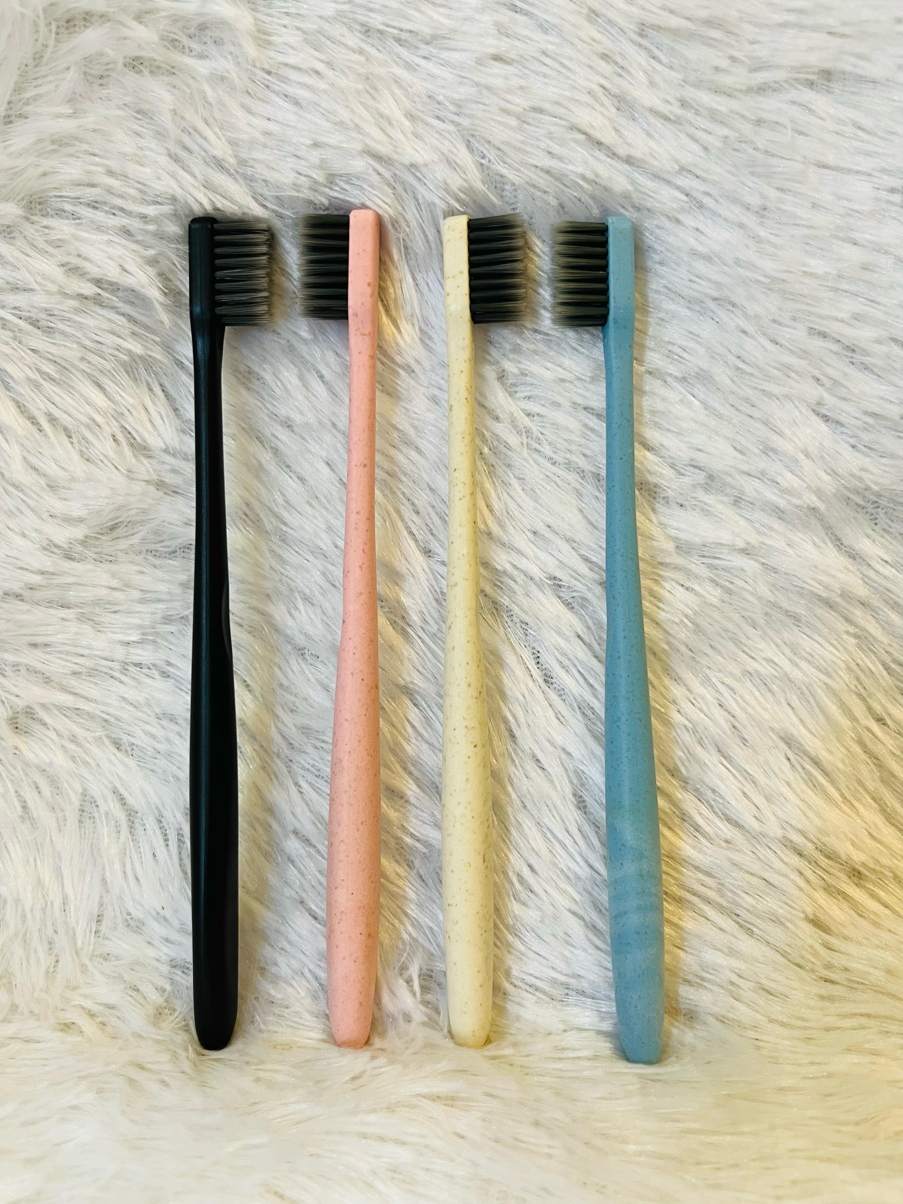 Wheat Straw Tooth Brush - Charcoal Bristles - Pack of 1 Wheat Straw Tooth Brush - Charcoal Bristles - Pack of 1