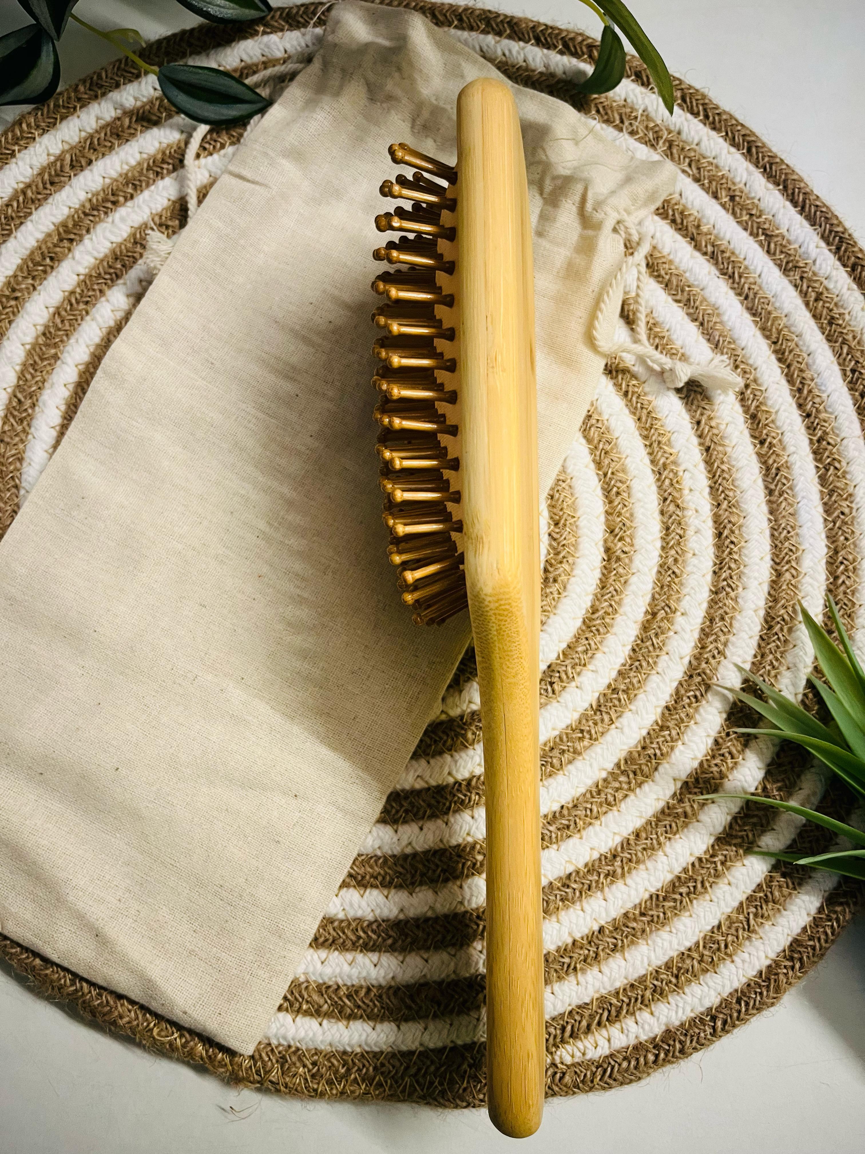 Adult Paddle Brush -With Reusable Cotton Pouch Pack of 1 Adult Paddle Brush -With Reusable Cotton Pouch Pack of 1