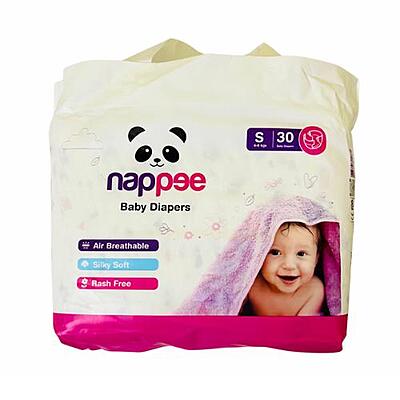 Nappee Economy - Small (4to 8kg)- 30pcs (Tape/ Velcro)