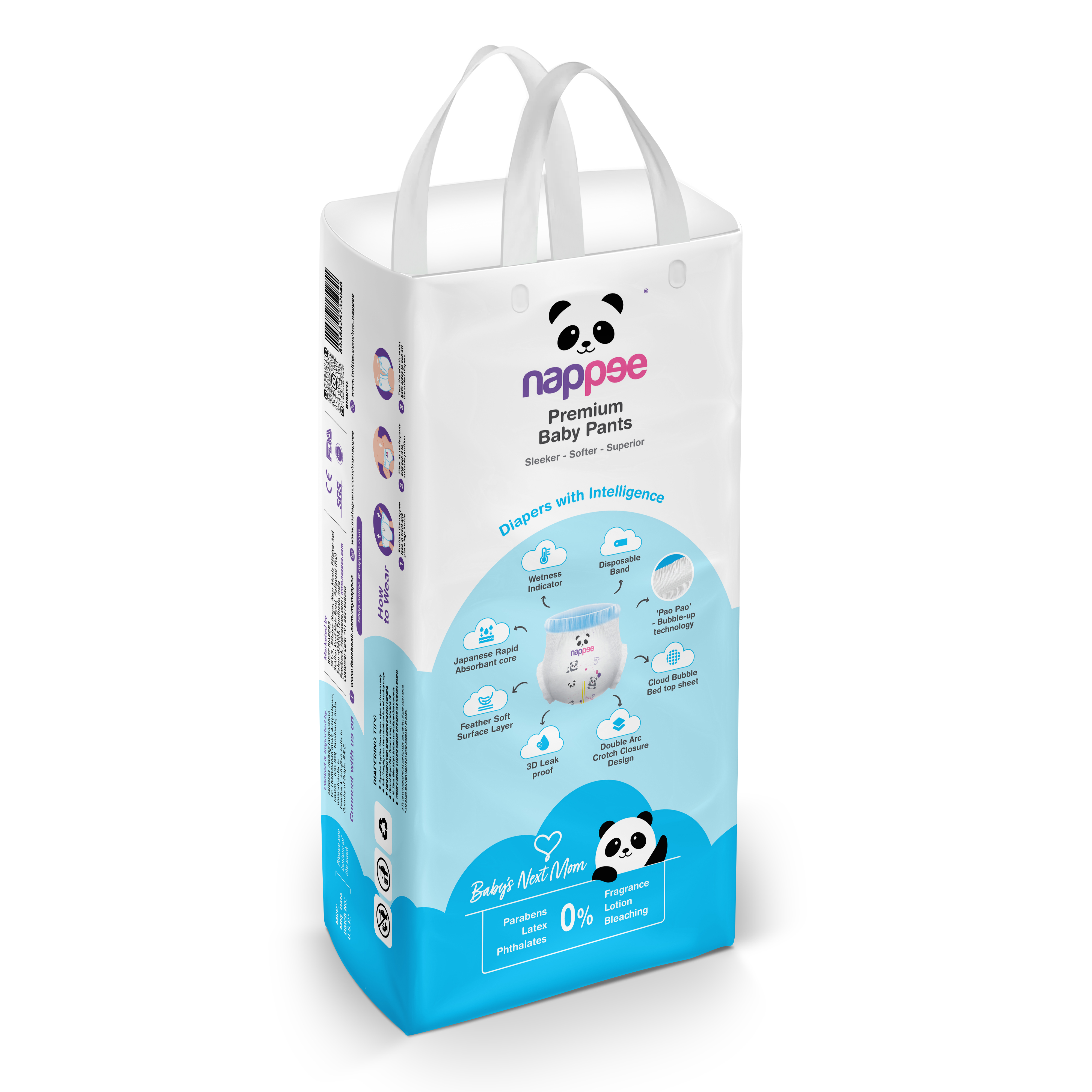 Nappee - Premium Baby Diaper - Extra Large - 48pcs (Pant Type / Pull-ups Type) Nappee - Premium Baby Diaper - Extra Large - 48pcs (Pant Type / Pull-ups Type)