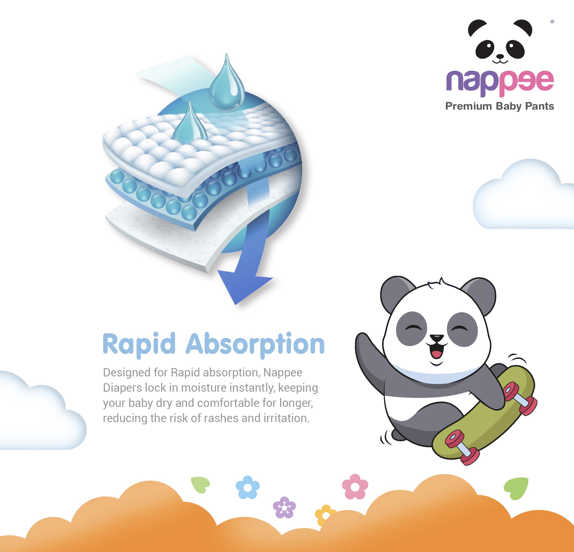 Nappee - Premium Baby Diaper - Small - 62 Pcs (Pant type /Pull-ups Type) Nappee - Premium Baby Diaper - Small - 62 Pcs (Pant type /Pull-ups Type)