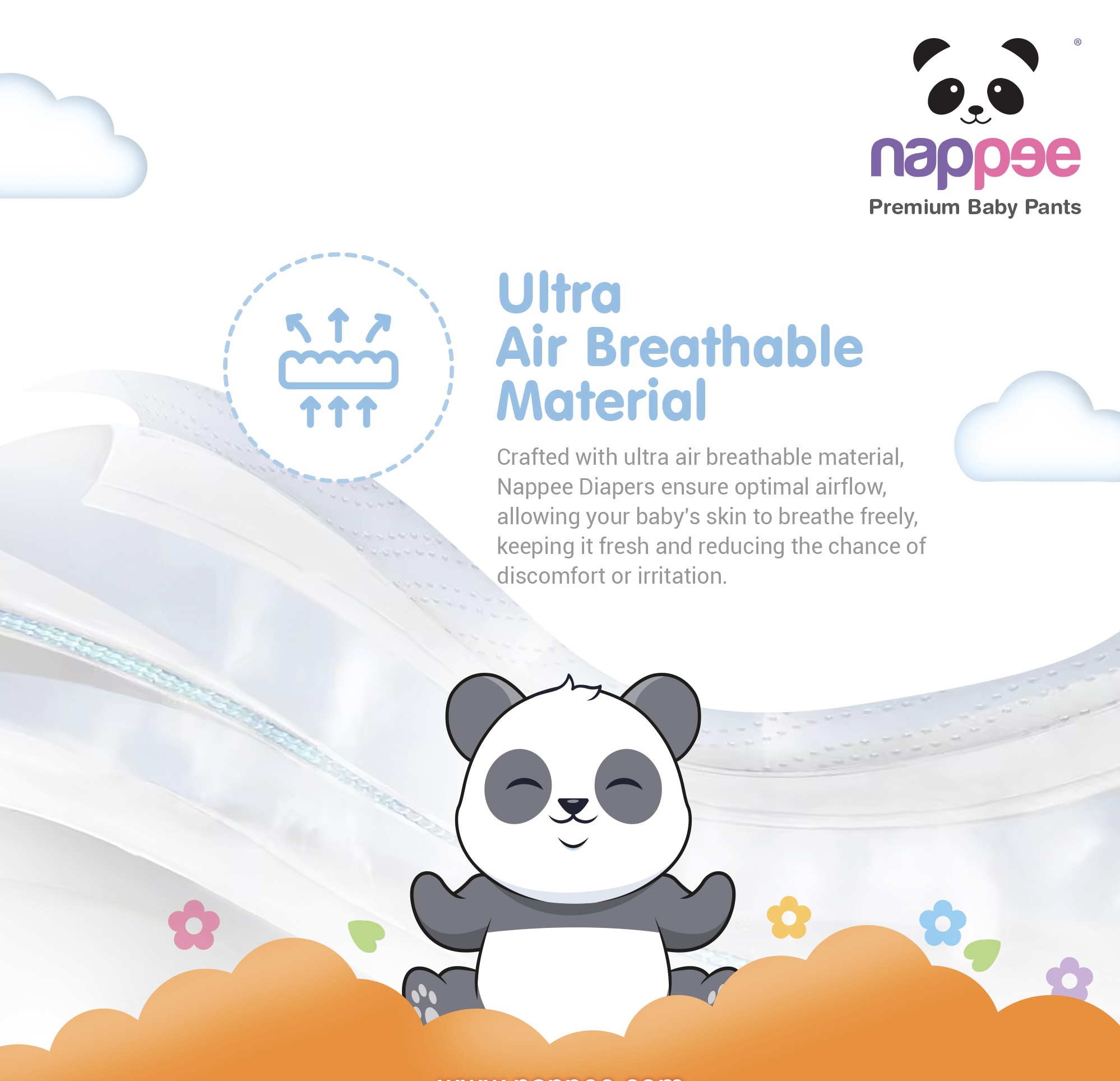 Nappee Premium Baby Diaper Pant/Pull-ups XXXL - For Kids Above 20kg, 40 Pcs