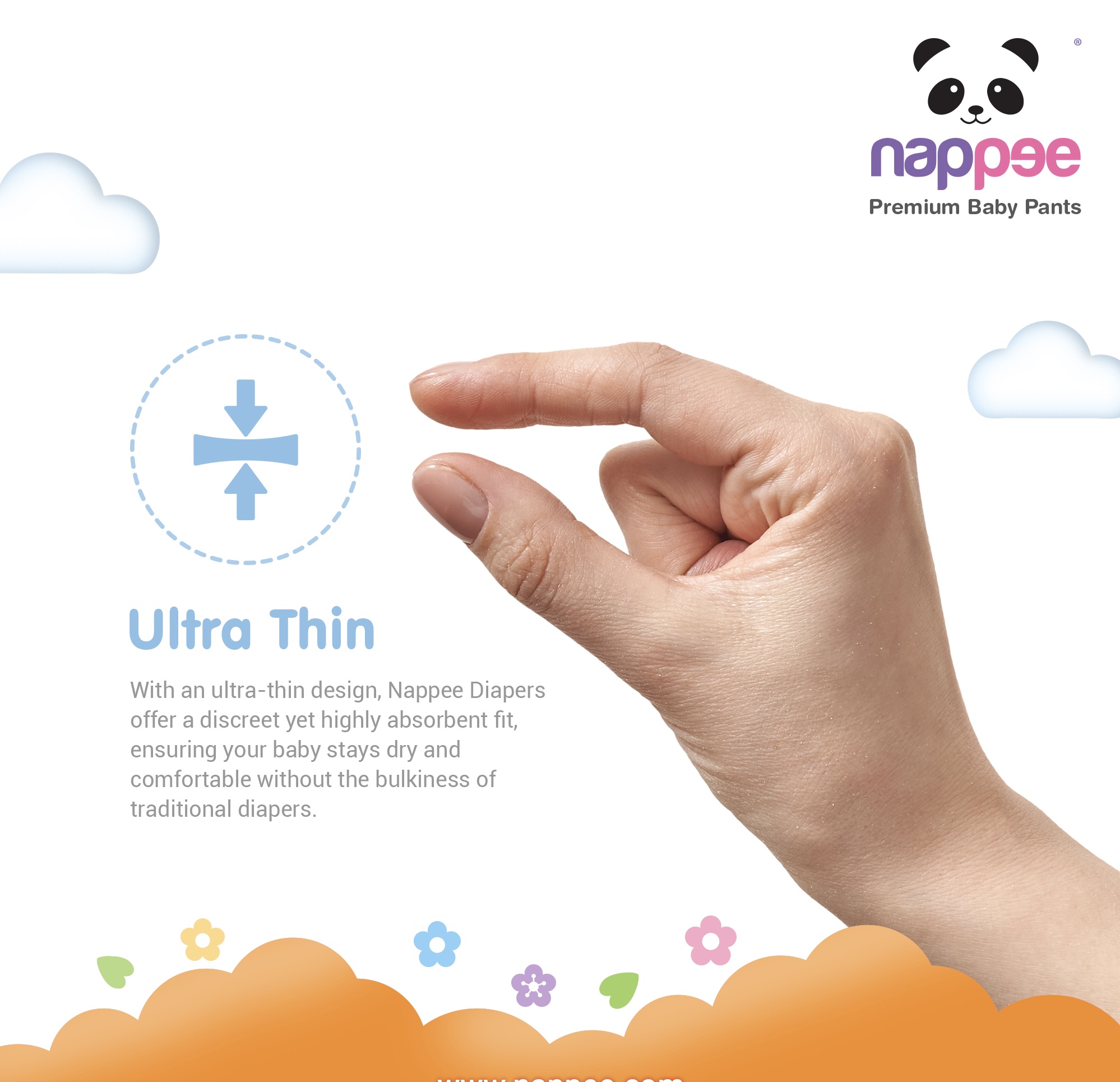 Nappee - Premium Baby Diaper - Small - 62 Pcs (Pant type /Pull-ups Type) Nappee - Premium Baby Diaper - Small - 62 Pcs (Pant type /Pull-ups Type)