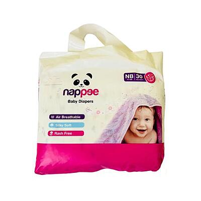 Nappee Economy Newborn - Tape/ Velcro - 30pcs (Upto 5kg)