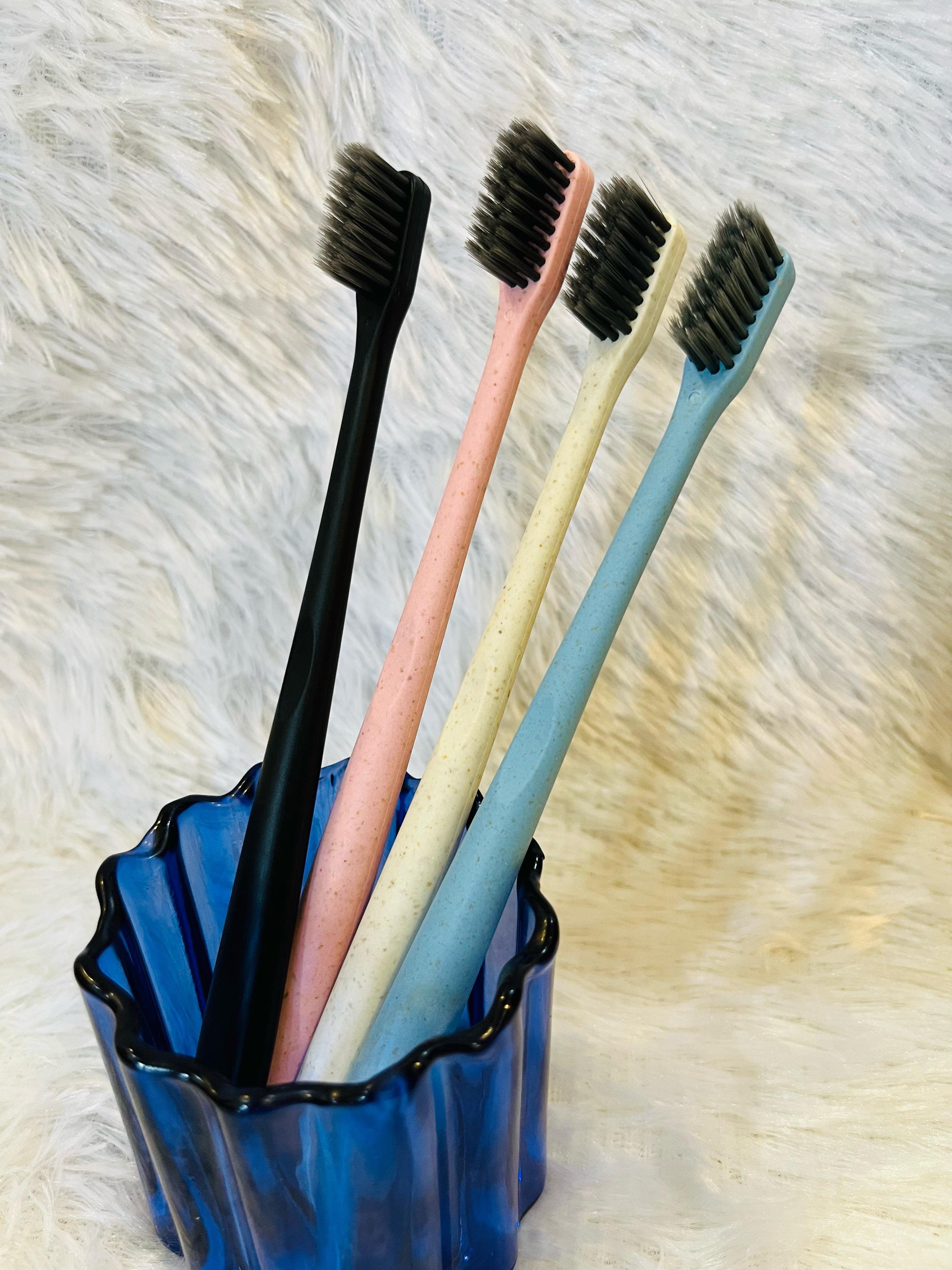 Wheat Straw Tooth Brush - Charcoal Bristles - Pack of 1 Wheat Straw Tooth Brush - Charcoal Bristles - Pack of 1