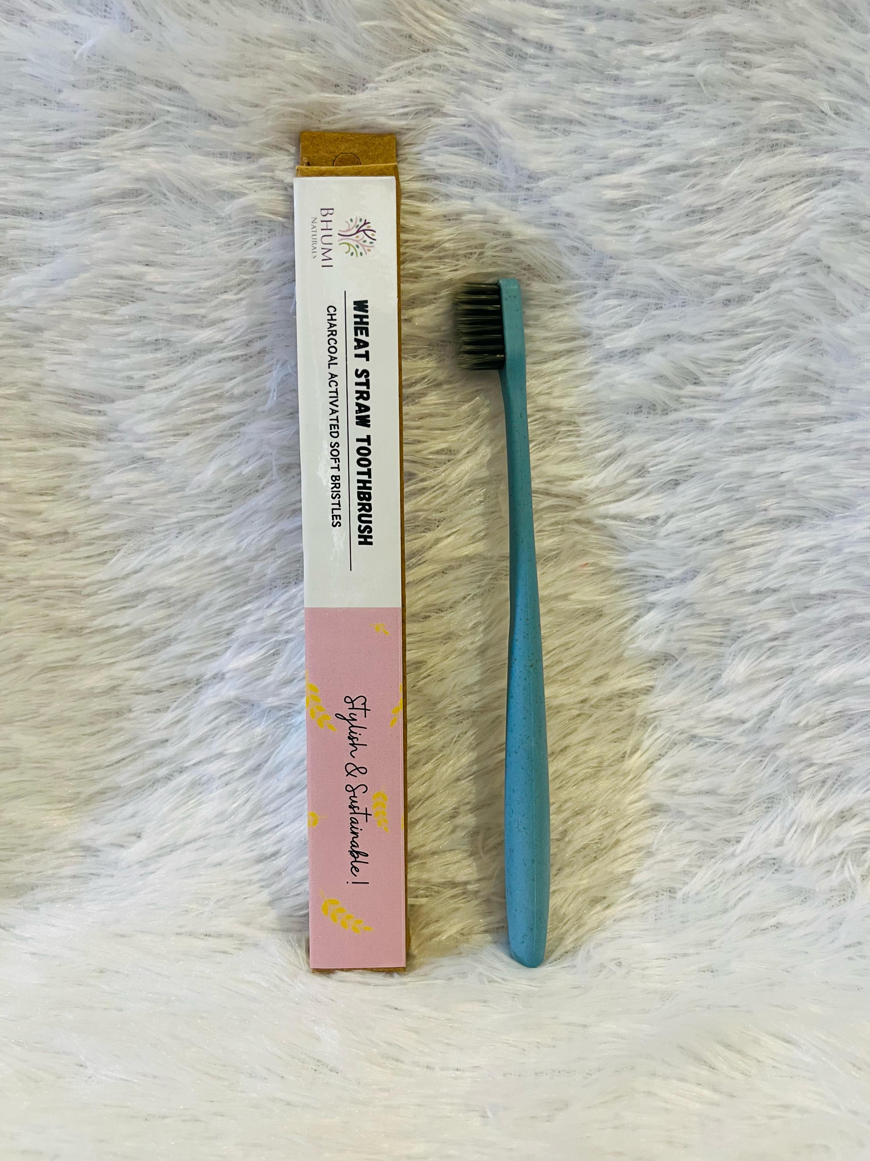 Wheat Straw Tooth Brush - Charcoal Bristles - Pack of 1 Wheat Straw Tooth Brush - Charcoal Bristles - Pack of 1