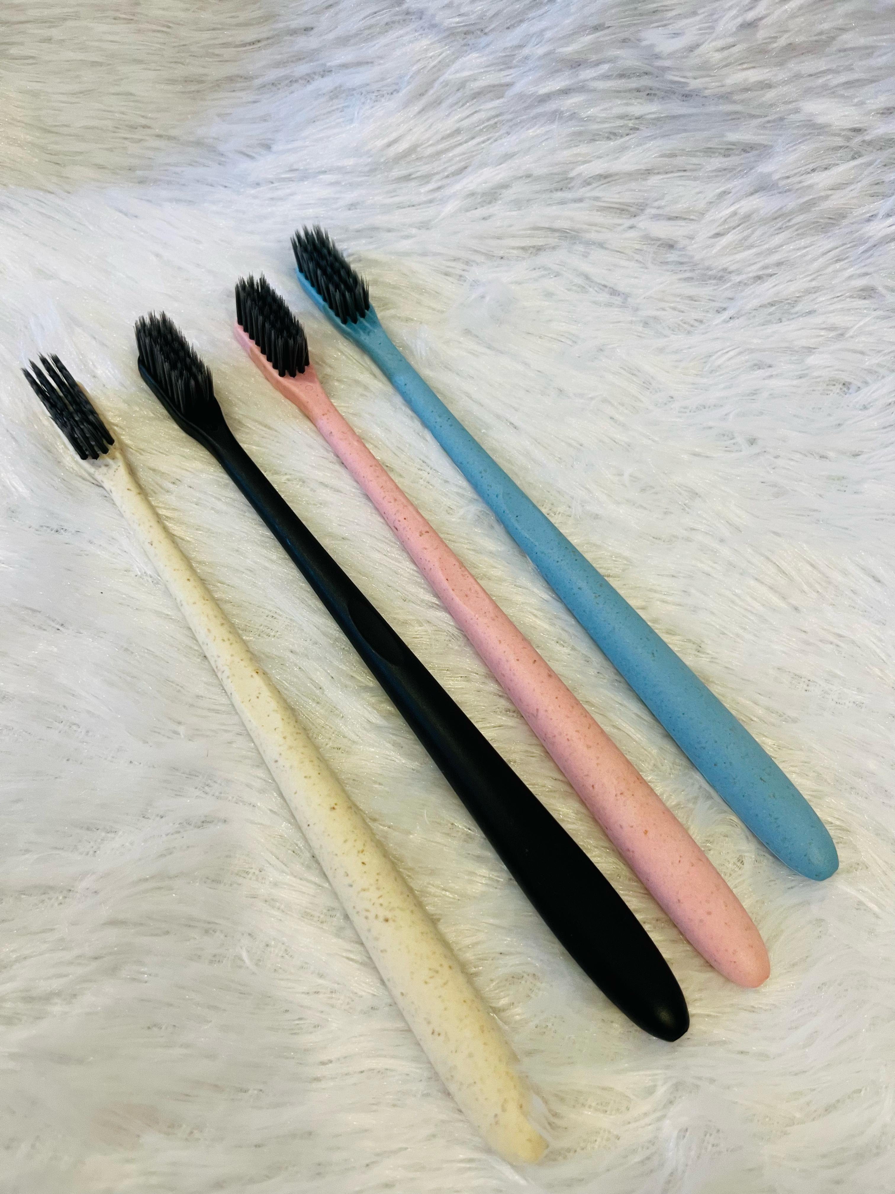 Wheat Straw Tooth Brush - Charcoal Bristles - Pack of 1 Wheat Straw Tooth Brush - Charcoal Bristles - Pack of 1