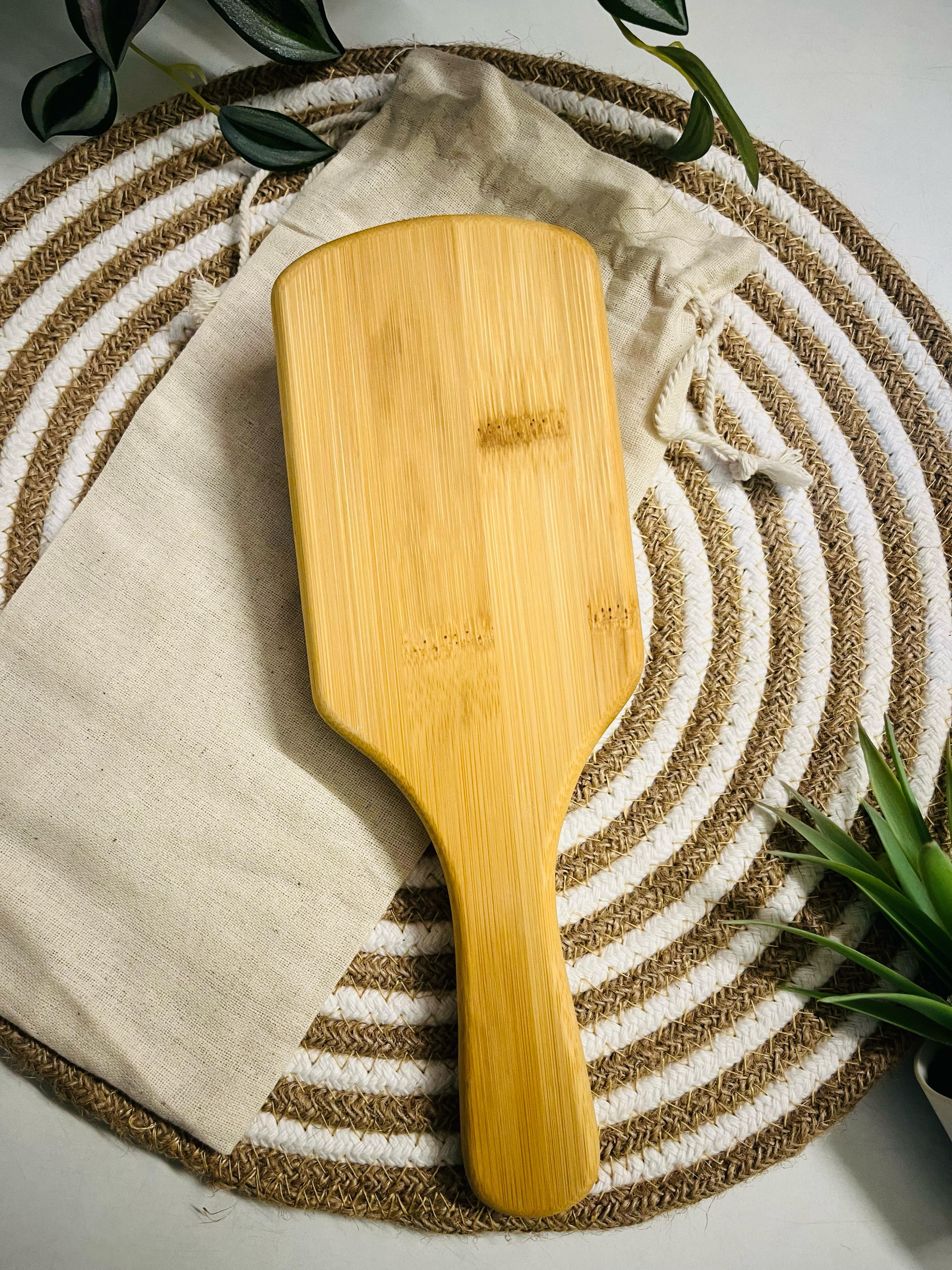 Adult Paddle Brush -With Reusable Cotton Pouch Pack of 1 Adult Paddle Brush -With Reusable Cotton Pouch Pack of 1