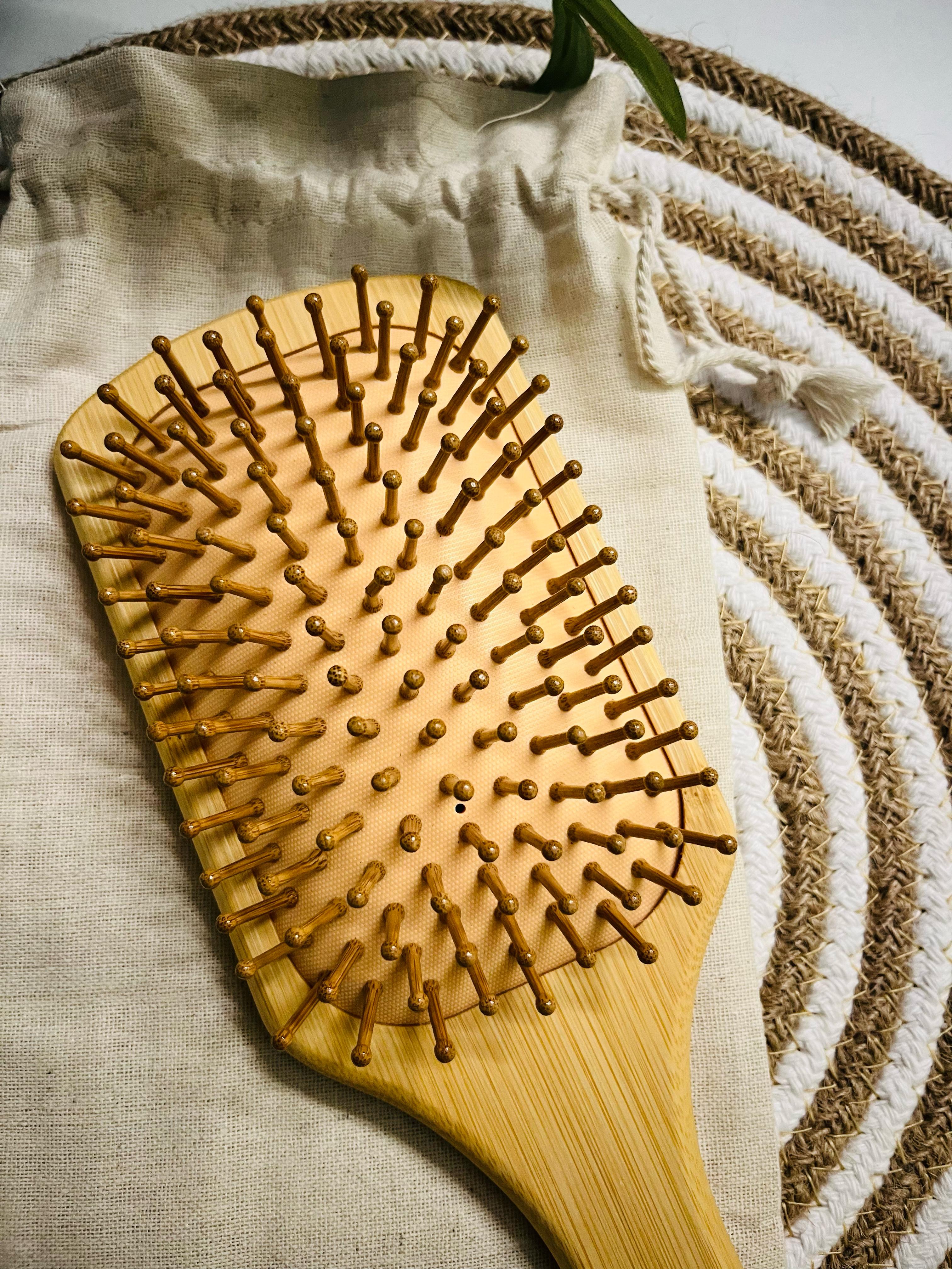 Adult Paddle Brush -With Reusable Cotton Pouch Pack of 1 Adult Paddle Brush -With Reusable Cotton Pouch Pack of 1