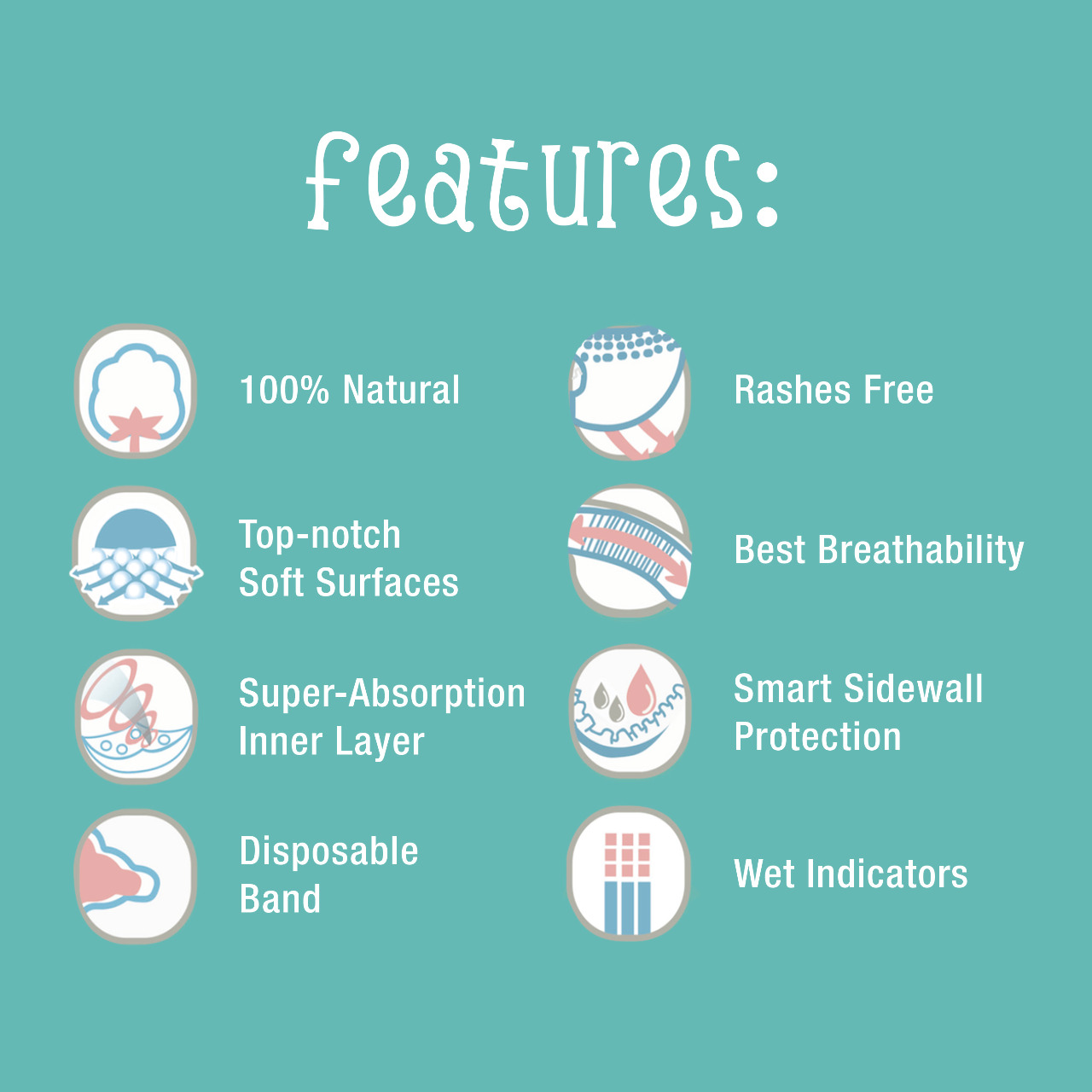 Cuteseal Newborn - Tape/ Velcro - 36pcs (Upto 5kg) Cuteseal Newborn - Tape/ Velcro - 36pcs (Upto 5kg)